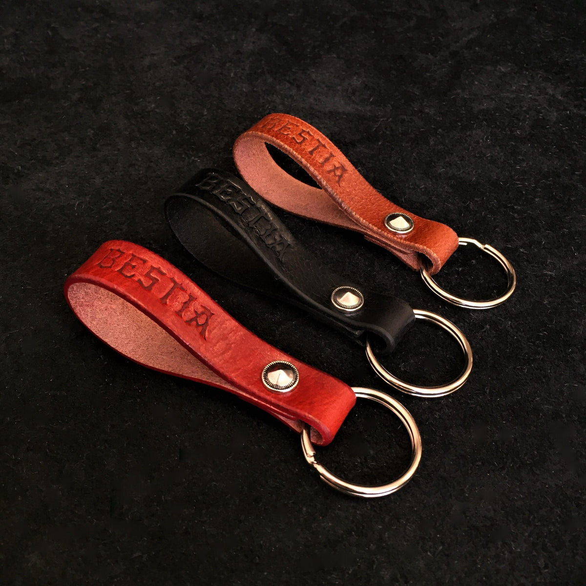 Bestia Handmade Leather Keychain