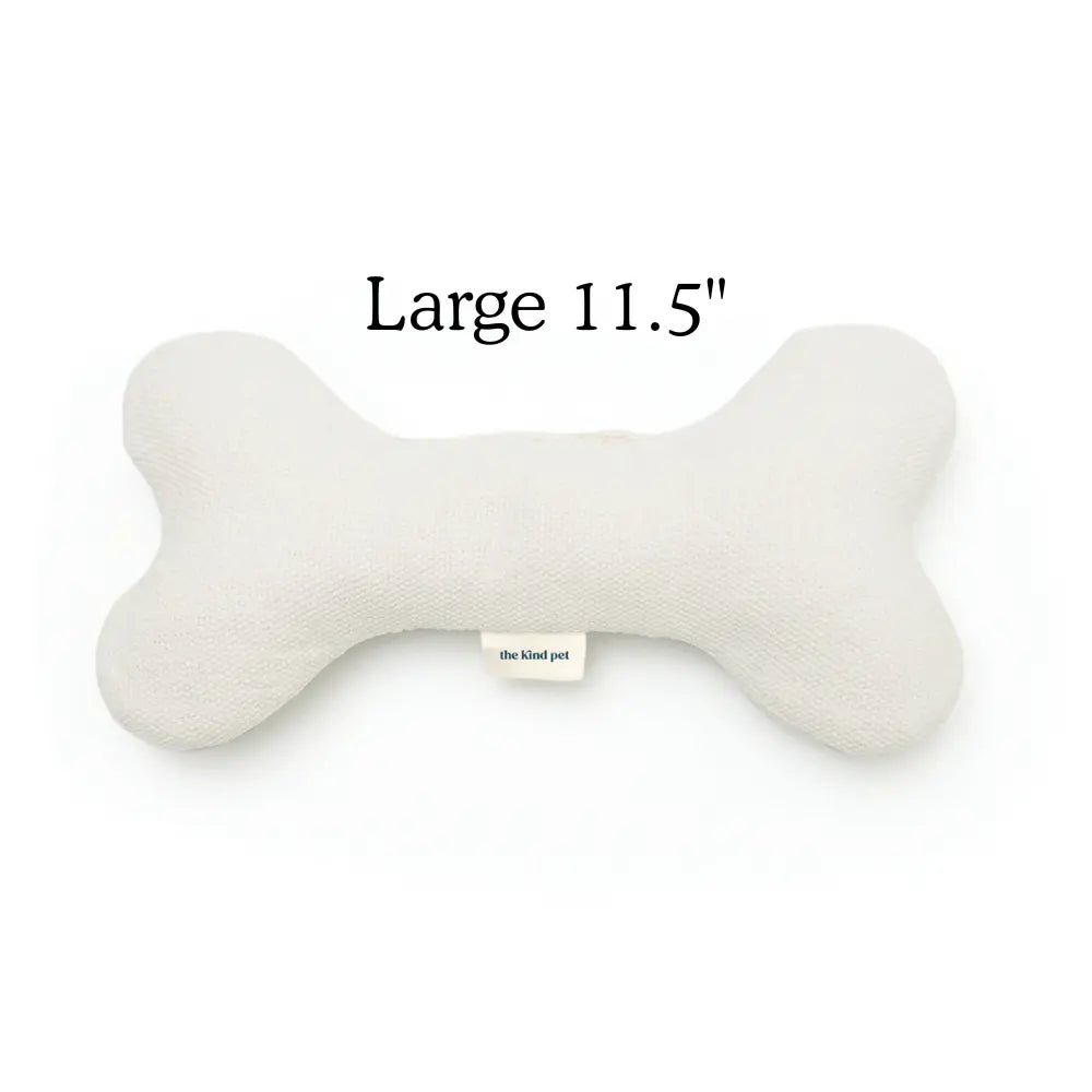 Plush Hemp Dog Toy Bone for Gentle Chewers | Boba & Vespa