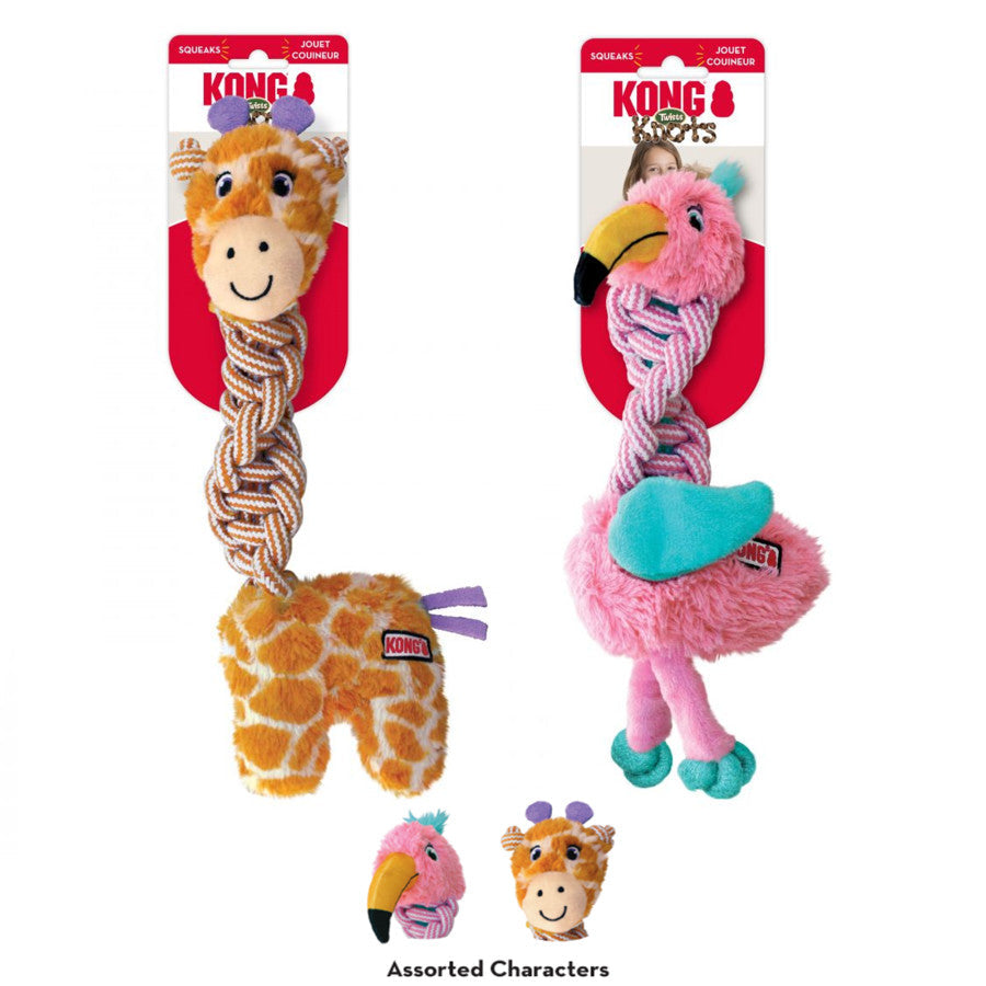 KONG Knots Twists Dog Toy Assorted Characters Small/Medium