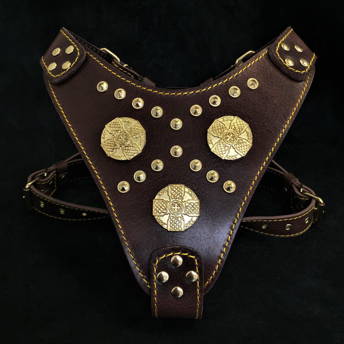 Bestia Maximus Leather Dog Harness – Brown