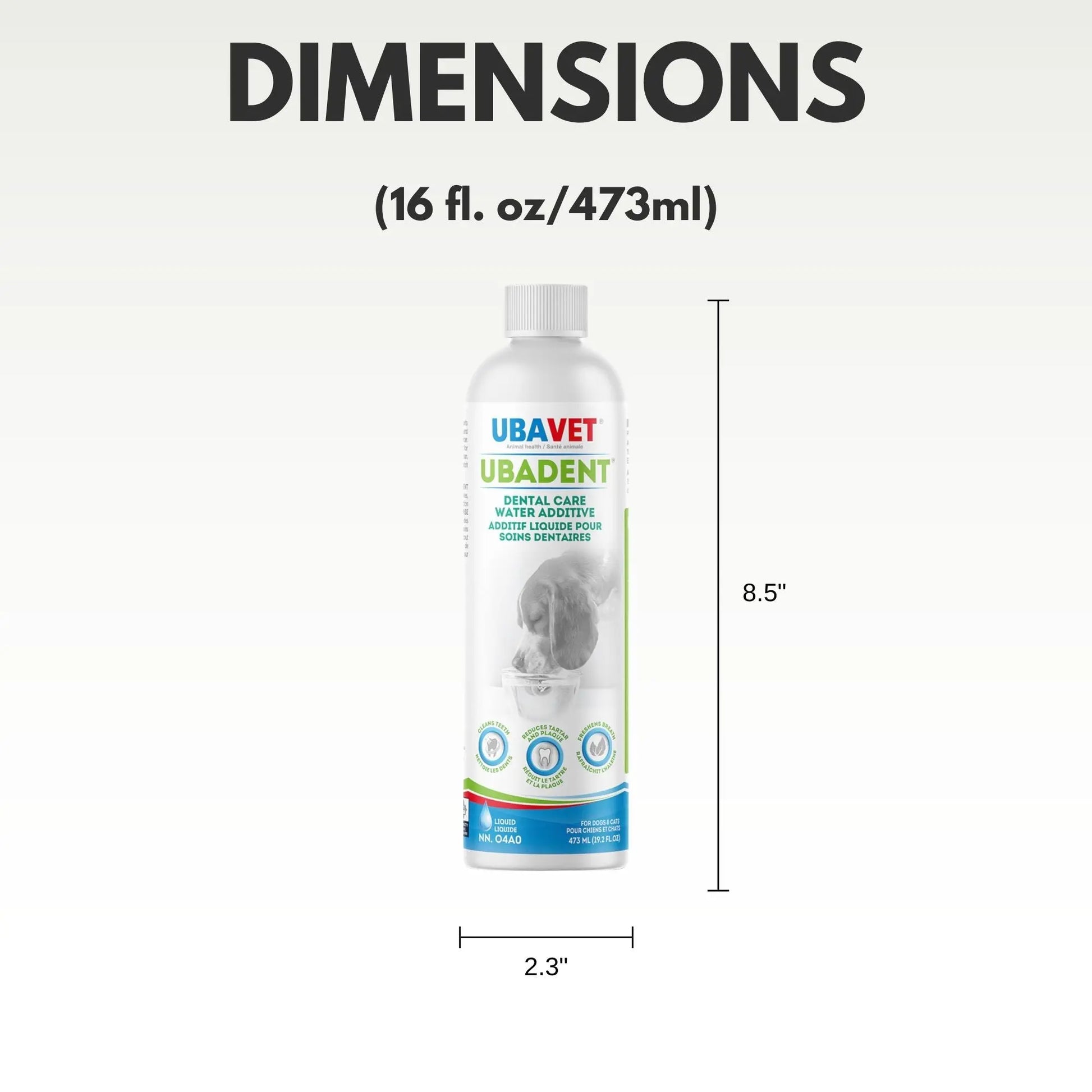 UBAVET Ubadent Dental Water Additive for Dogs & Cats – (16 fl oz / 473ml) American Pet Supplies