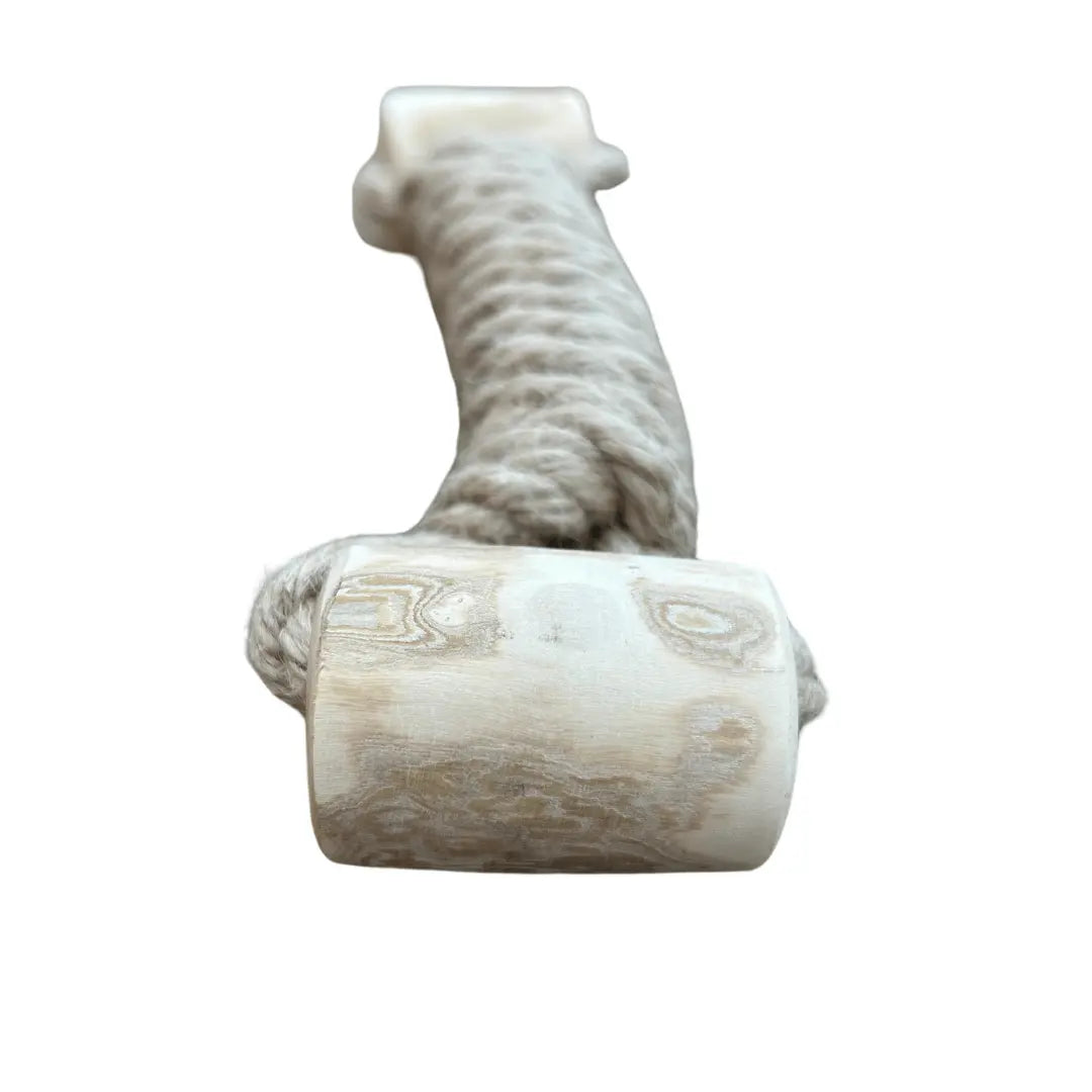 hemp rope + coffee wood toy rōmng