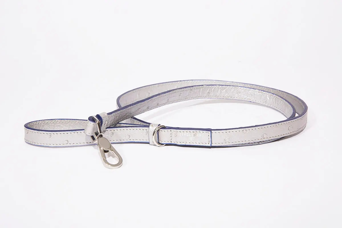 Dog Leash-Small, Metallic Ostrich