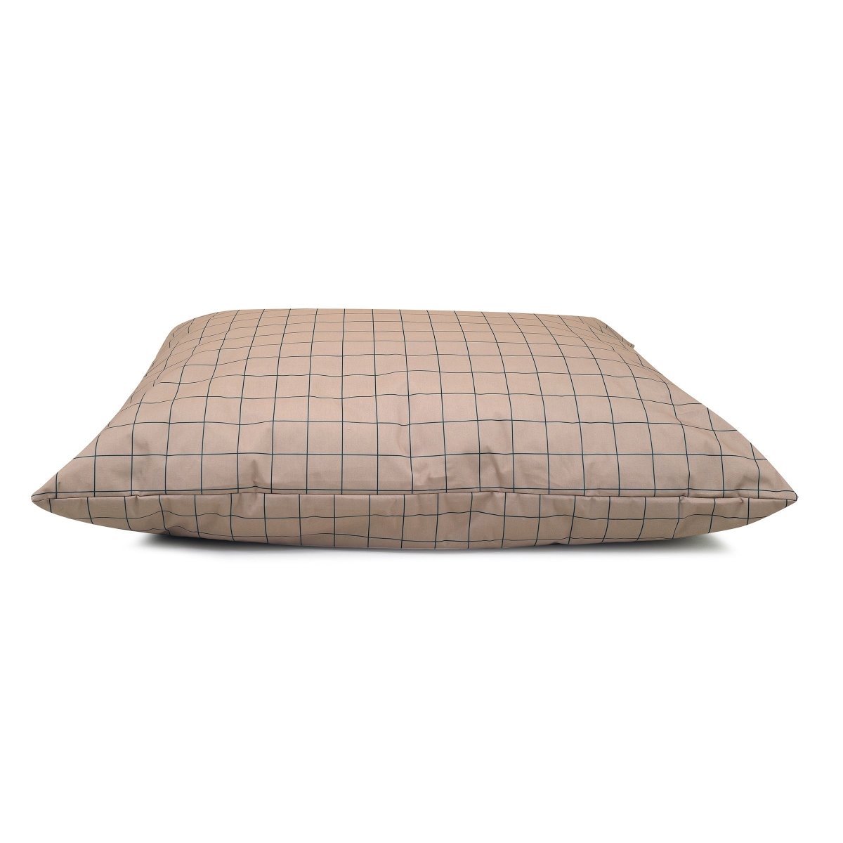 Waterproof grid print fabric detail on the Patio Pillow Dog Bed