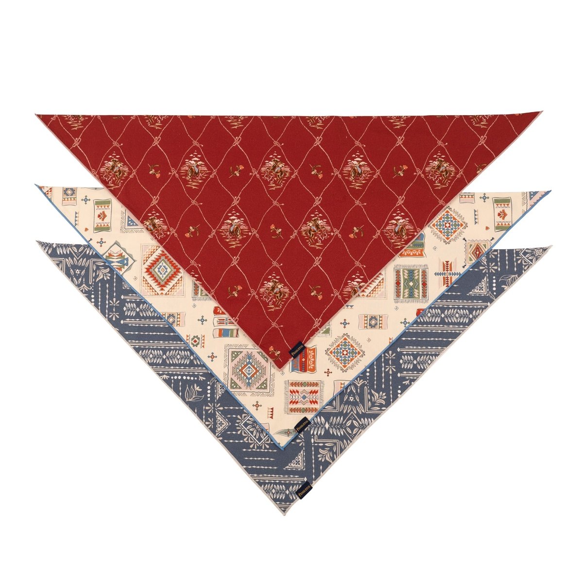 Pendleton Pet Bandana Multipack rolled-edge hem detail