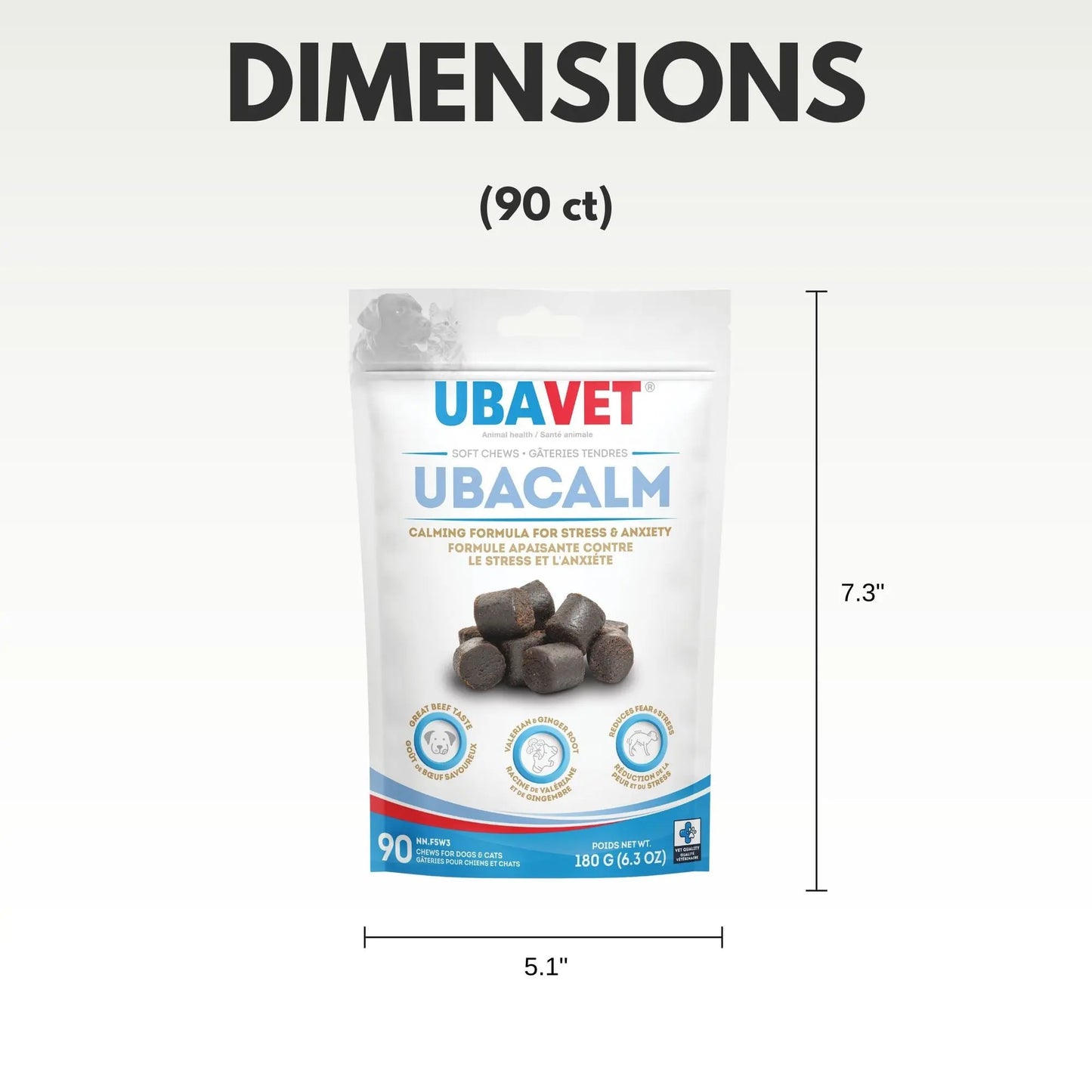 UBAVET Ubacalm Calming and Stress Relief Soft Dog Chews American Pet Supplies
