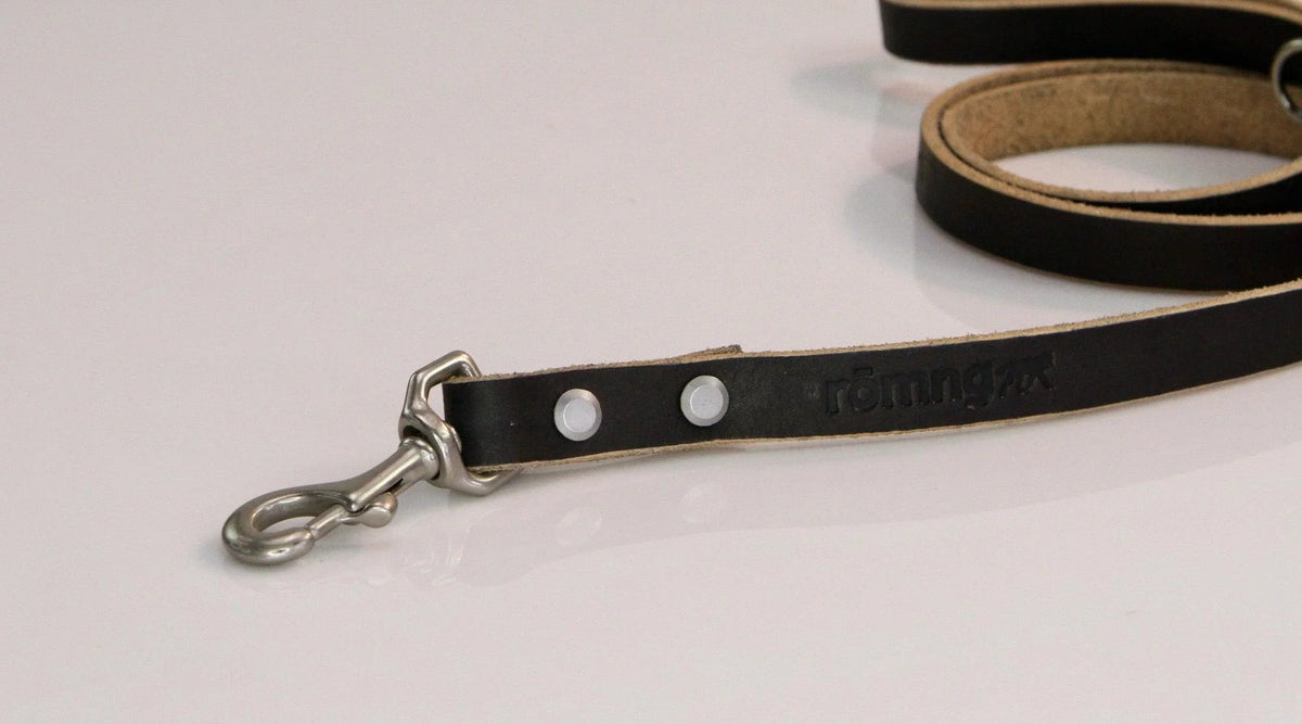 handmade leather dog leash by rōmng