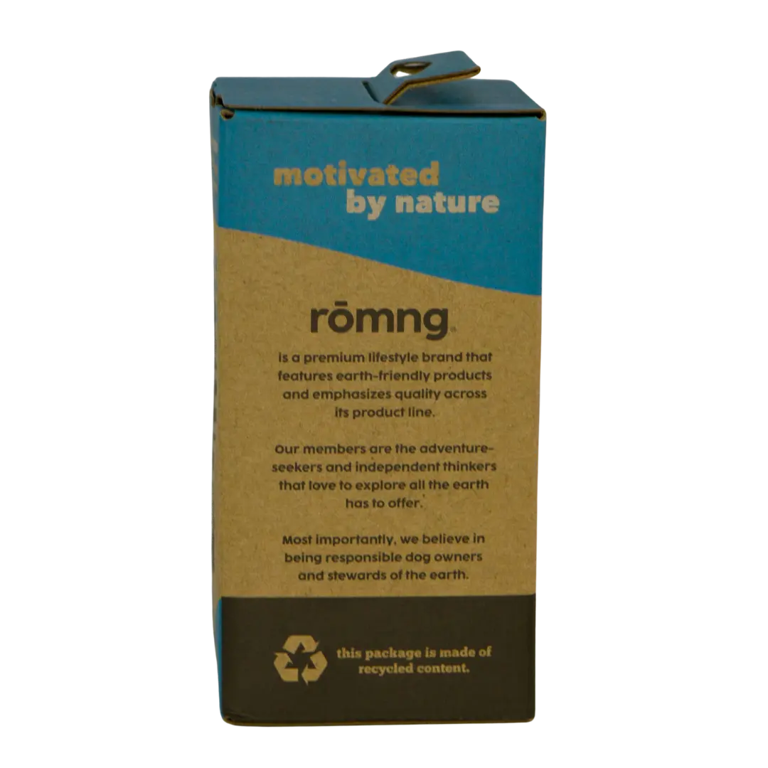 bio-based dog poop bags + bamboo dispenser rōmng