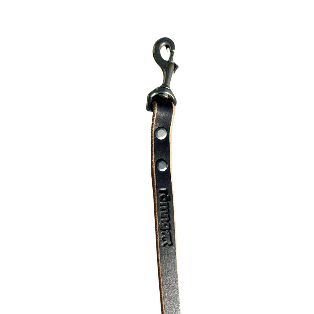 handmade leather dog leash by rōmng