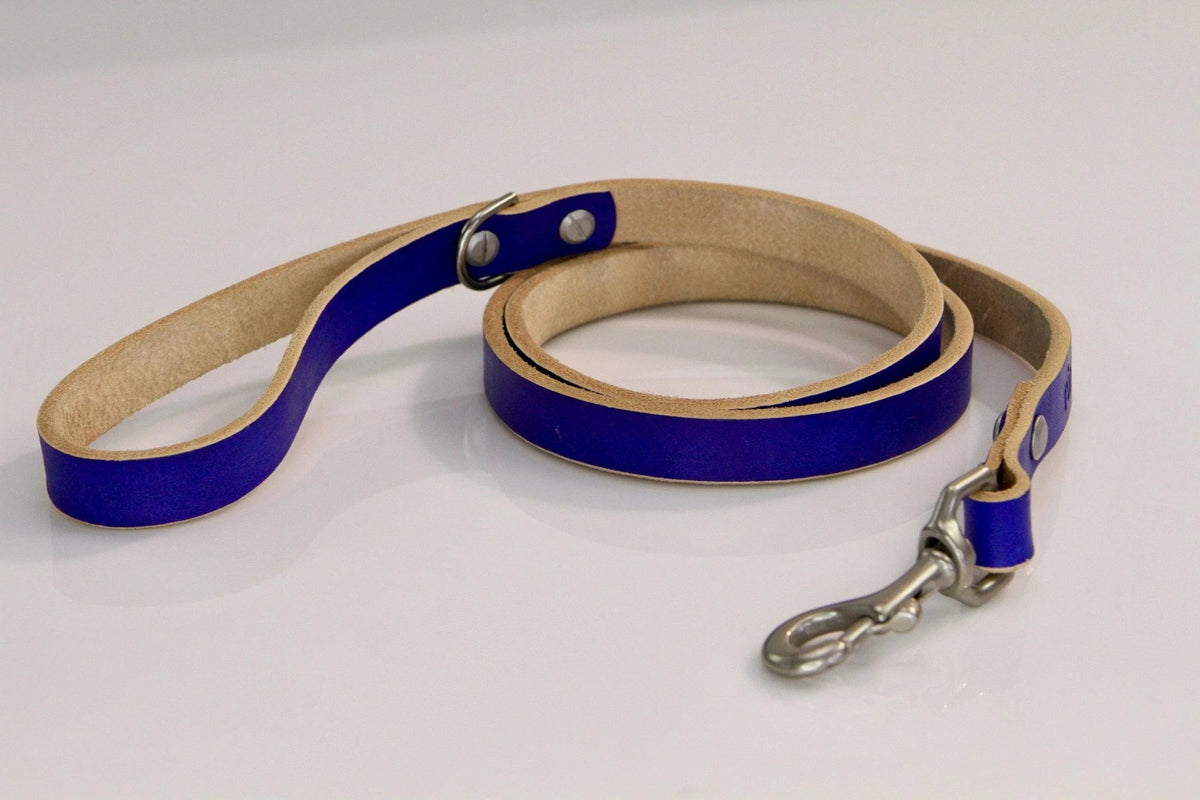 handmade leather dog leash by rōmng