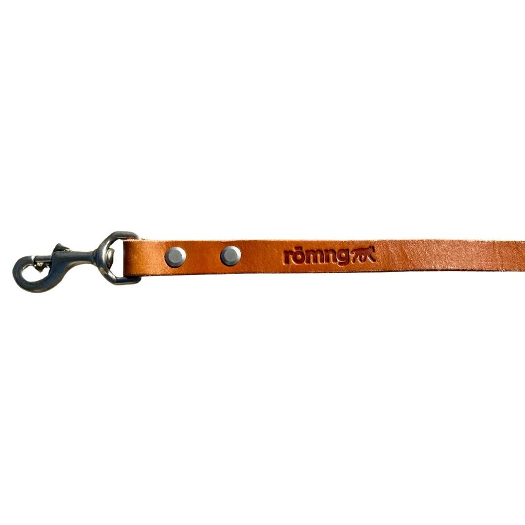 handmade leather dog leash by rōmng