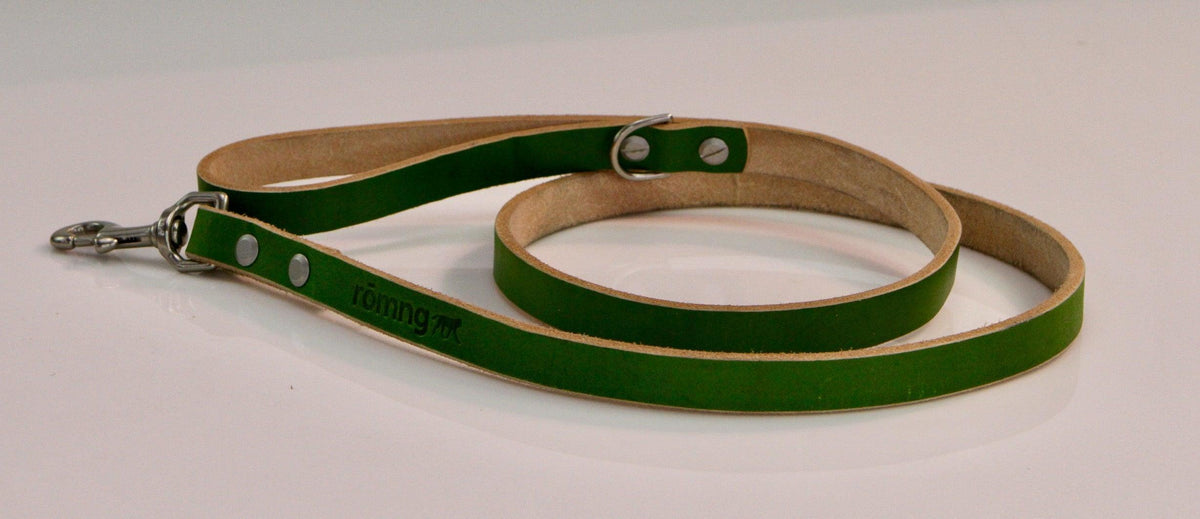 handmade leather dog leash by rōmng