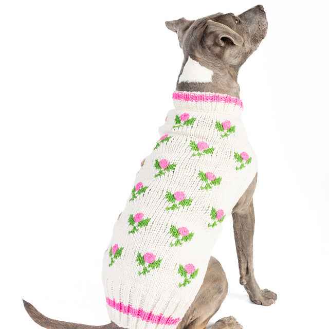 Rose Bud Dog Sweater