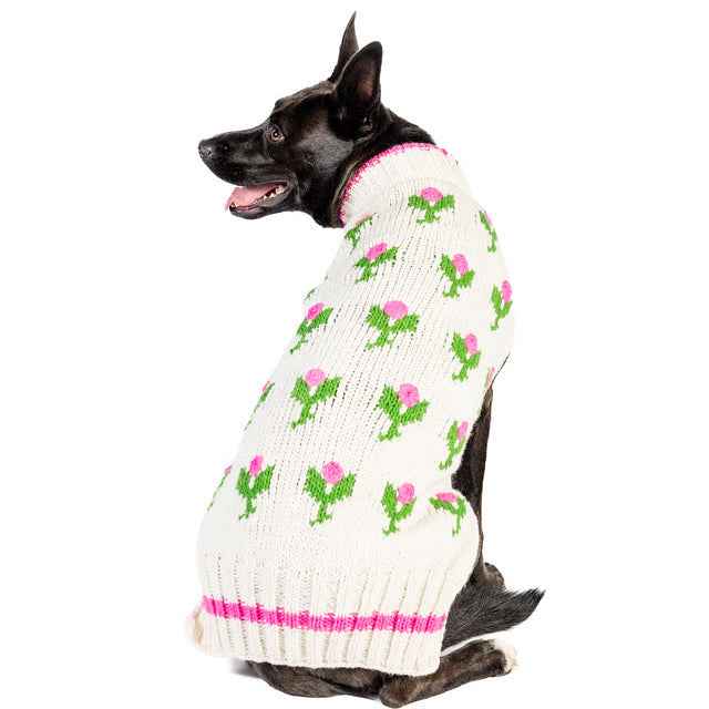 Rose Bud Dog Sweater