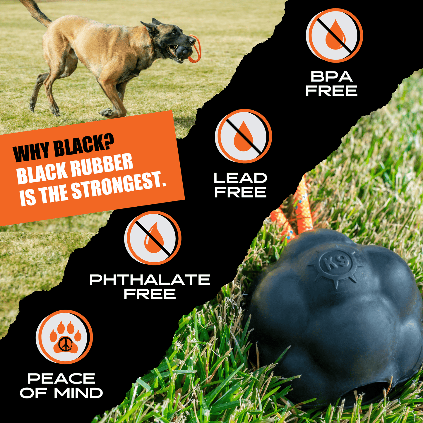 Rumble Rope Ball Monster K9 Dog Toys