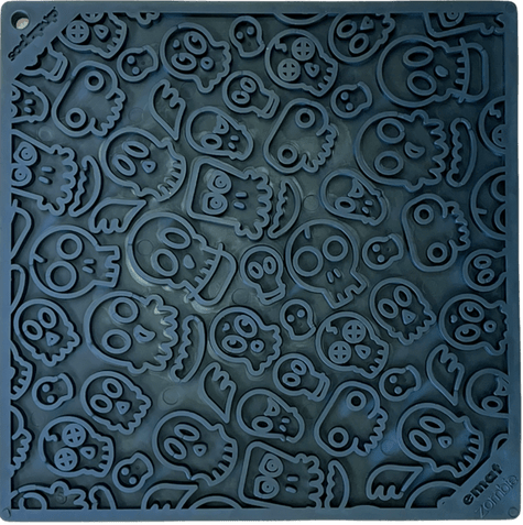 Zombie eMat - Enrichment Lick Mat for Dogs and Cats | Halloween Skull Design | SodaPup