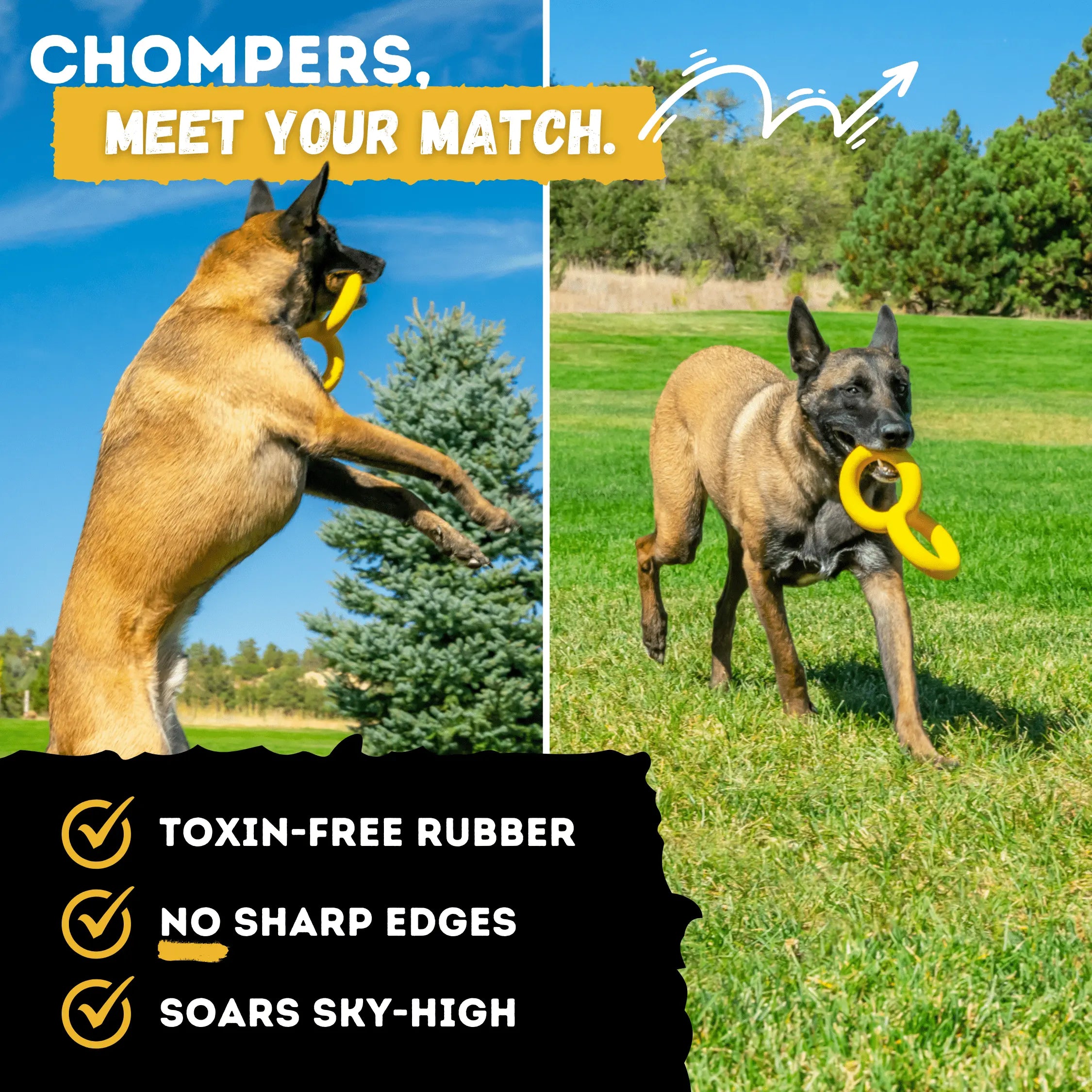Tug Rings Monster K9 Dog Toys