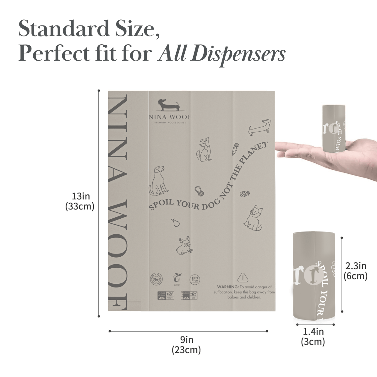 Waste Bags - Biodegradable and Compostable Nina Woof