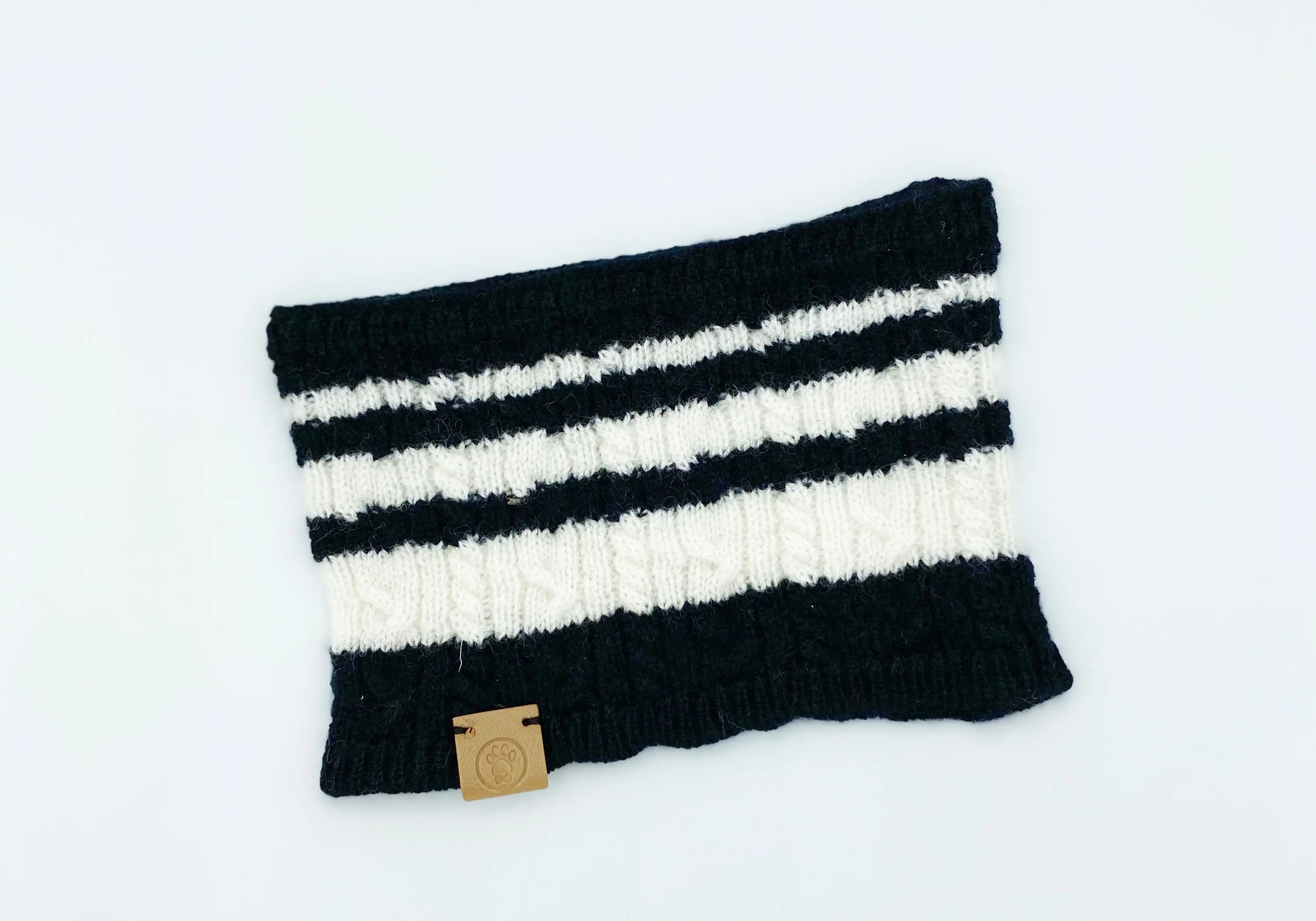 Cashmere Blend Scarf sets for Pets and their humans, Black and White BESPOKE PAWS