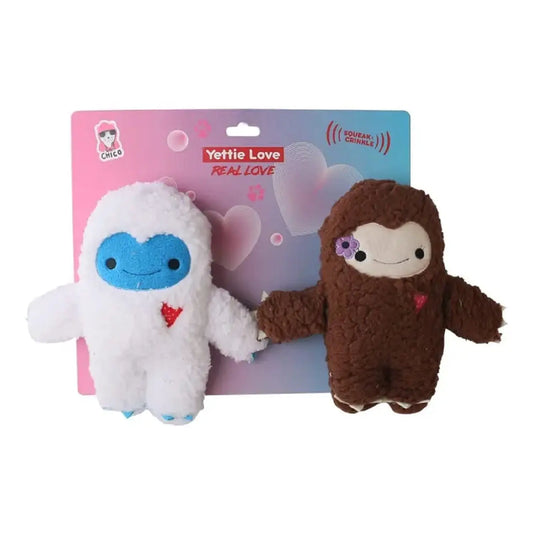 Yeti & Snowman Plush Dog Toy Gift Set – with Squeaker & Crinkle Paper for Fun Play American Pet Supplies