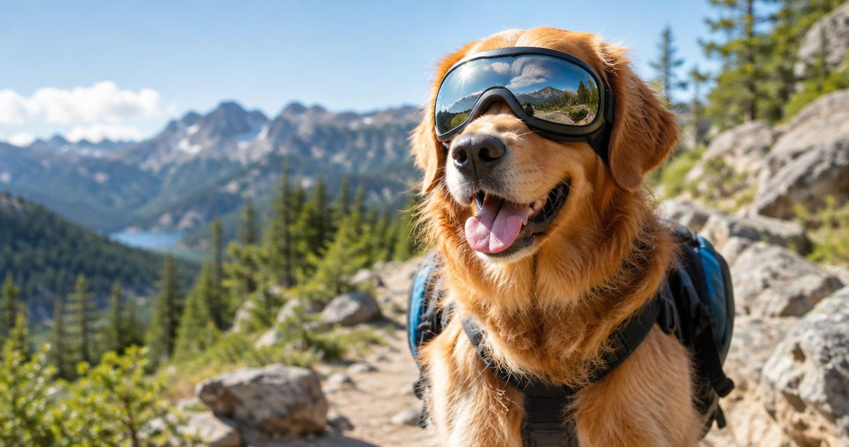 Can dogs see clearly while wearing goggles on the trail?