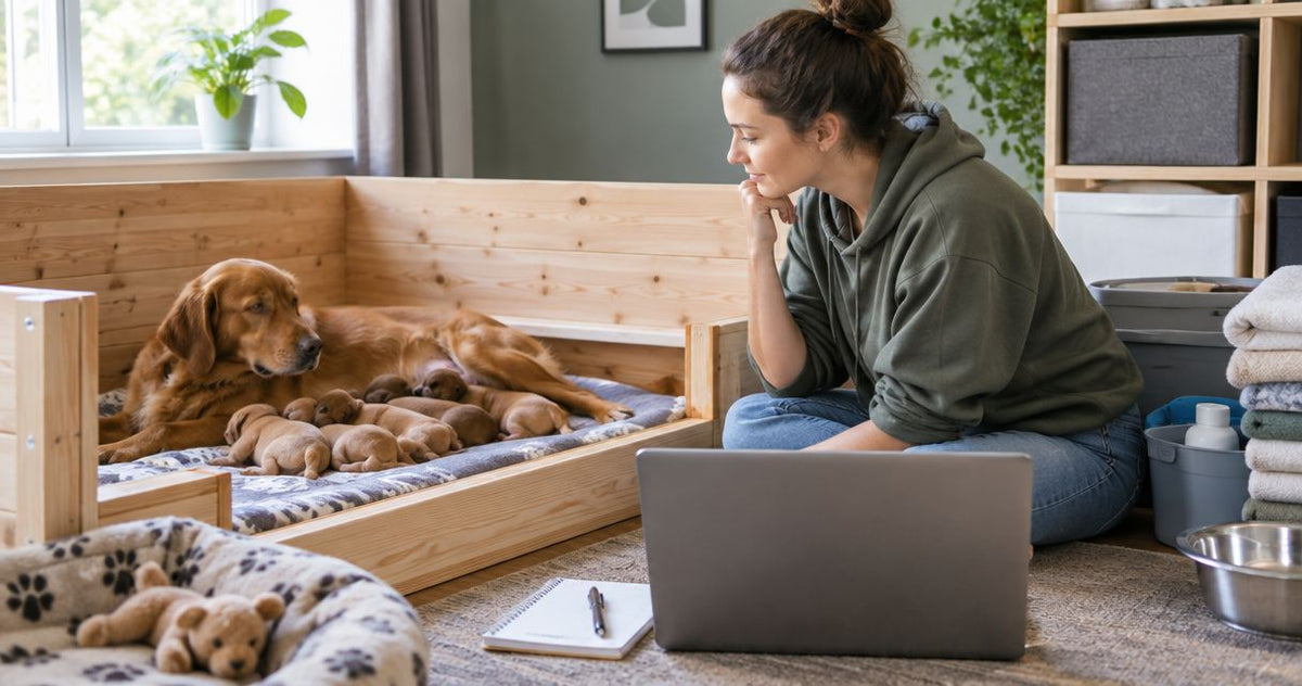 How much does a whelping box setup cost for first-time breeders?