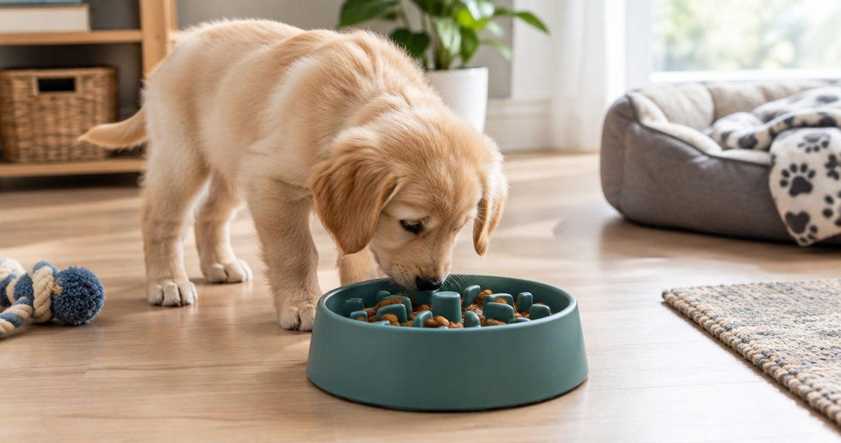 Can you leave a puppy alone with a slow feeder bowl?