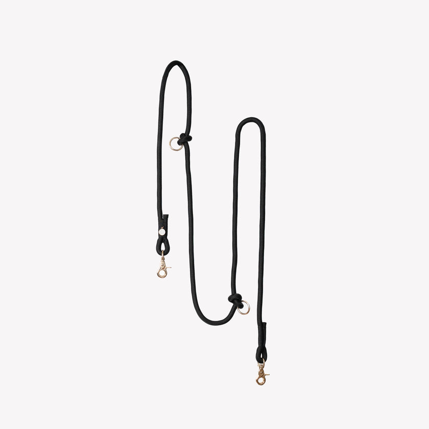 'Black' - Hands Free Braided Leash