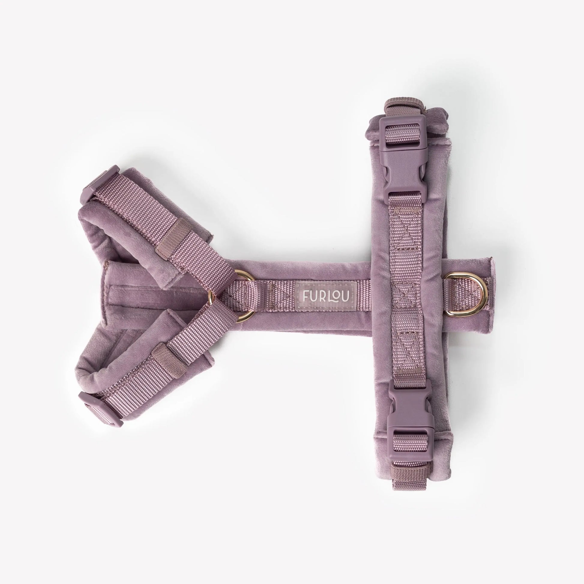 Lilac - Velvet Dog Harness FURLOU