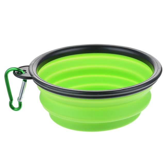 1Pcs Portable Travel Bowl Dog Feeder Water Food Container Silicone Small Mudium Dog Pet Accessories Folding Dog Bowl Outfit