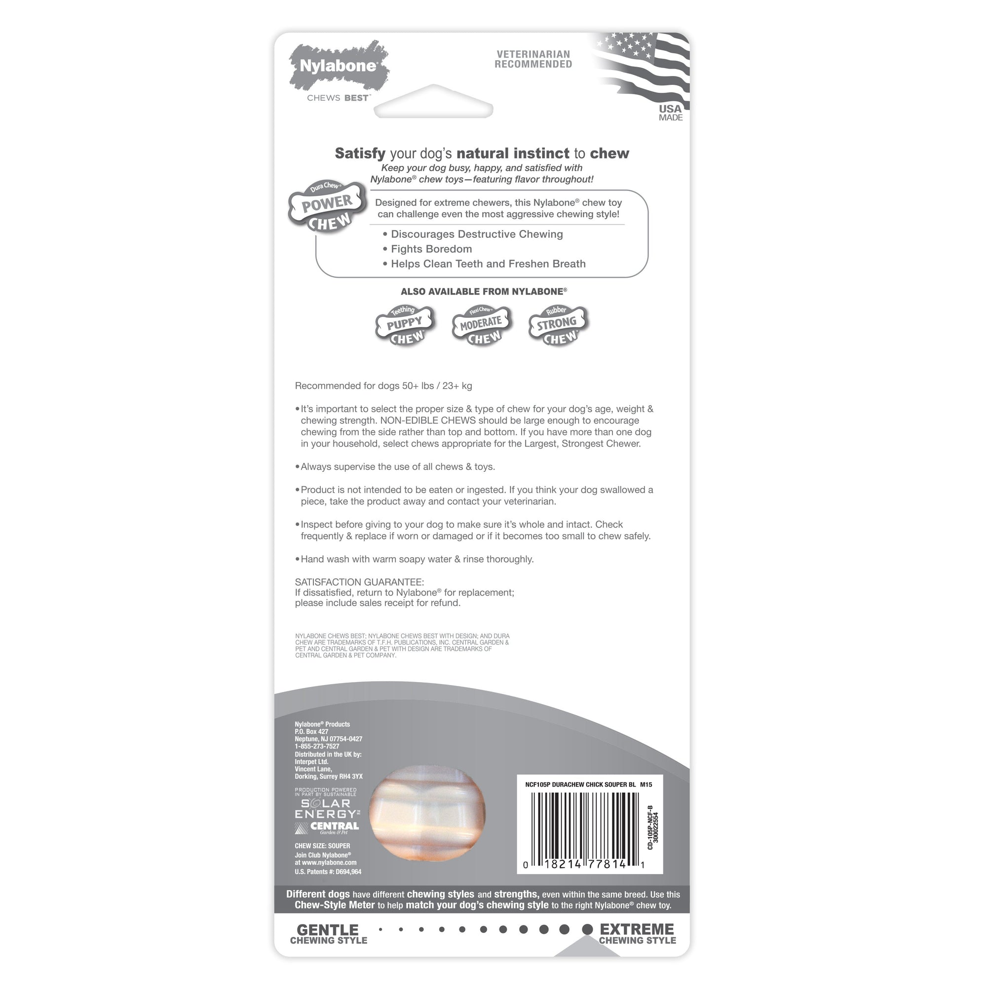 Nylabone DuraChew Textured Chicken Blister Card Souper