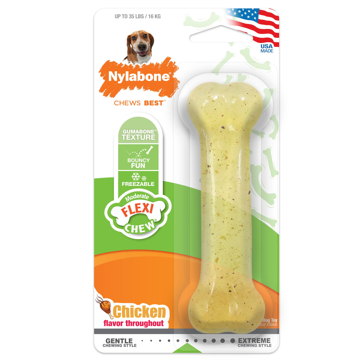 Nylabone FlexiChew Chicken Blister Card Wolf