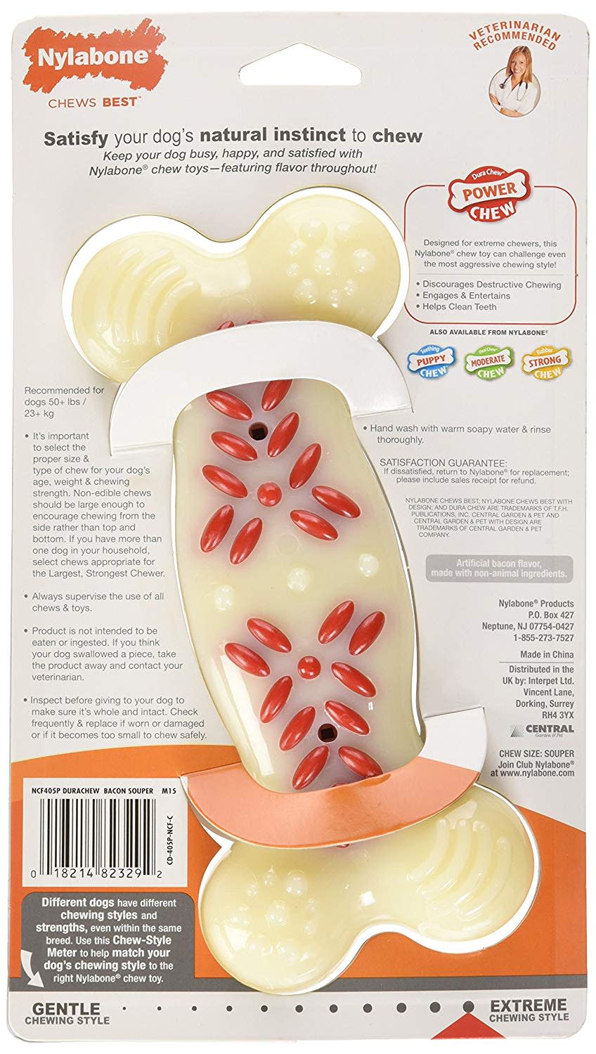 Nylabone DuraChew Action Ridges Bacon Souper