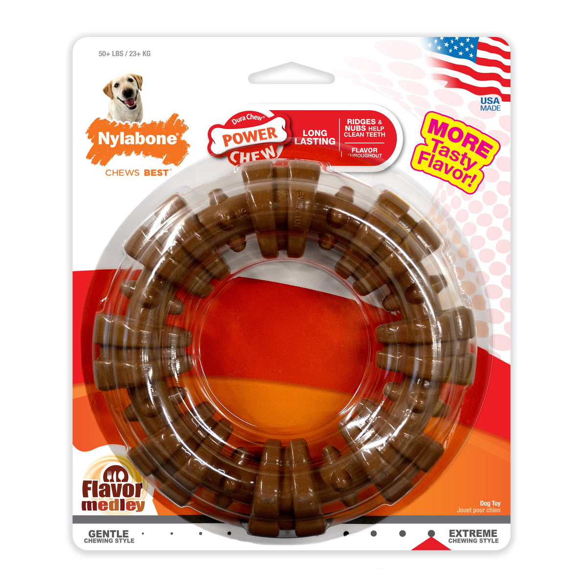 Nylabone DuraChew Textured Ring Chicken Blister Card Large