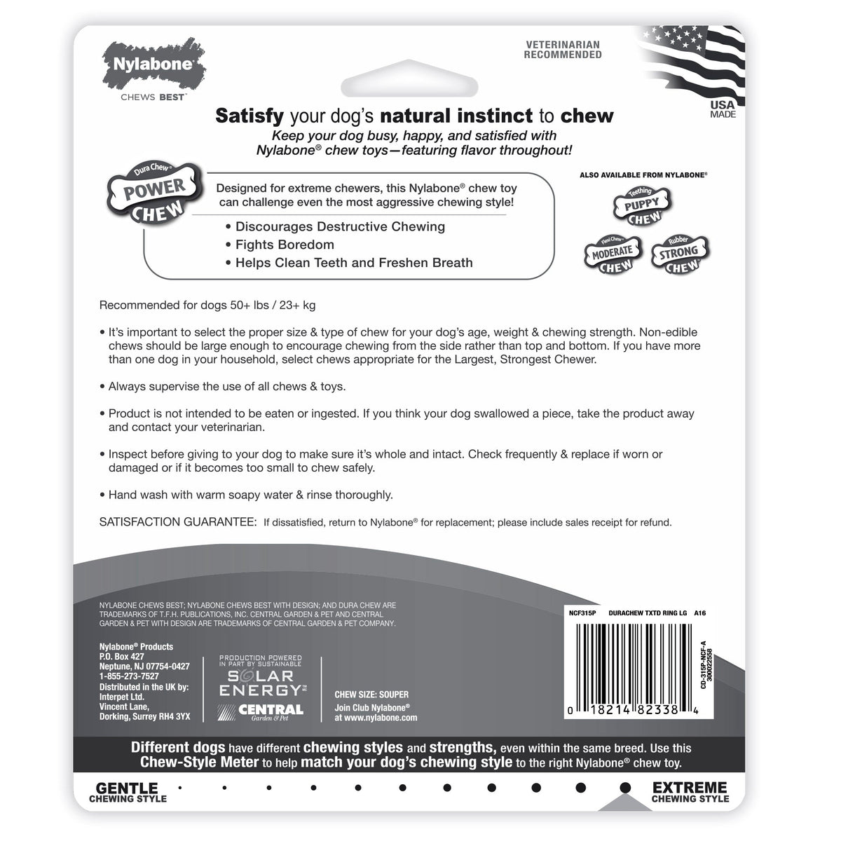 Nylabone DuraChew Textured Ring Chicken Blister Card Large