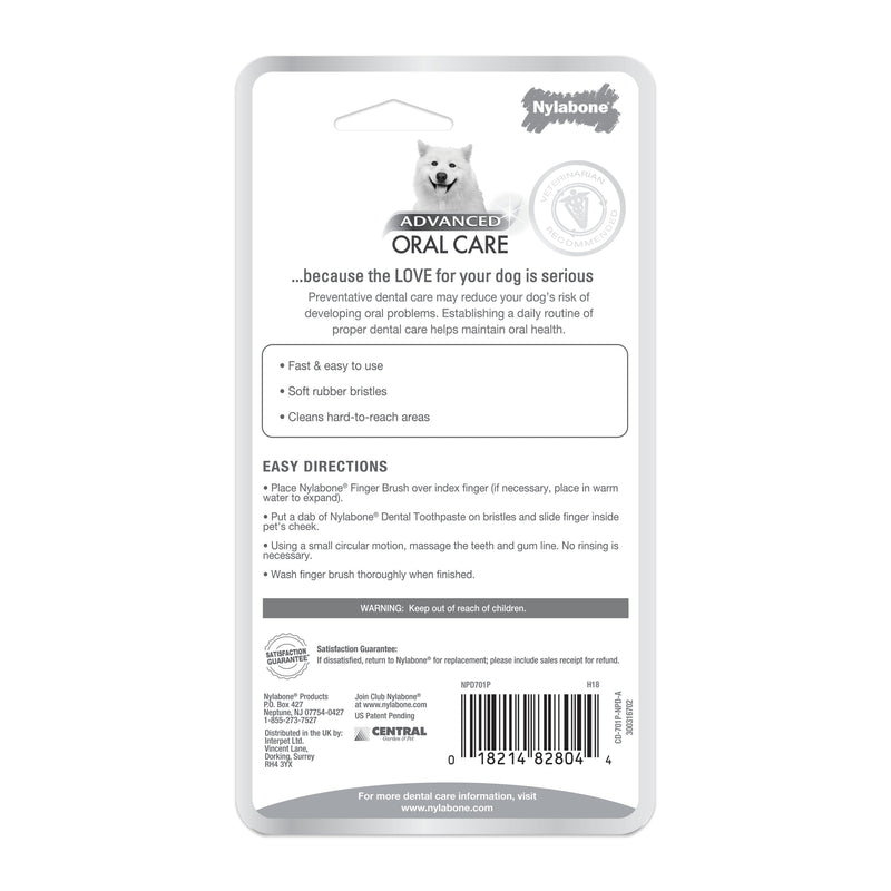 Nylabone Advanced Oral Care Finger Brush 2ct
