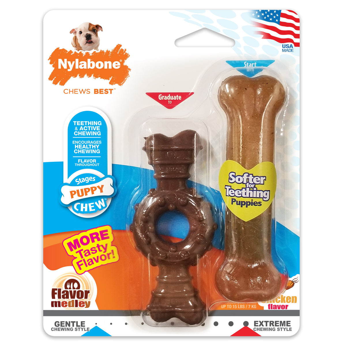 Nylabone Puppy Twin Pack Petite