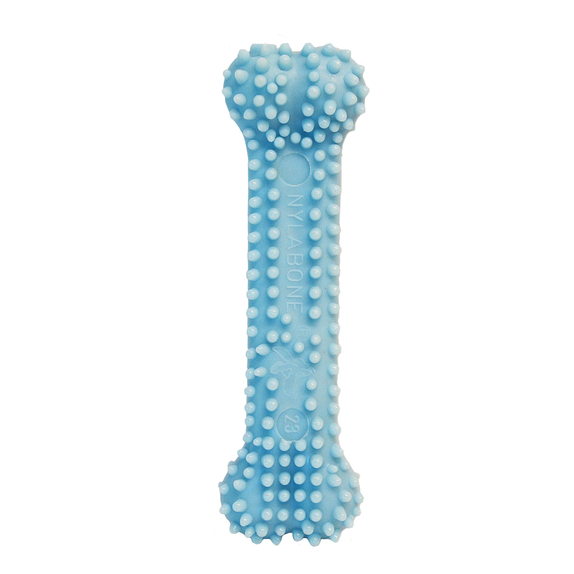 Nylabone Puppy Chew Teething Soft Bone Chicken Petite Blue