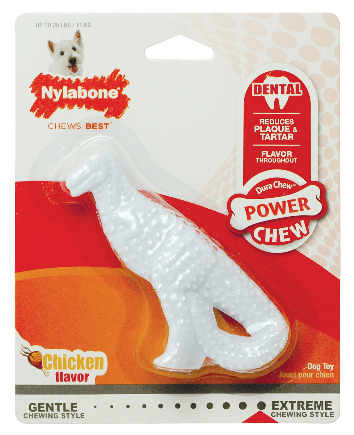 Nylabone Dura Chew Dental Dino Chicken Flavor Regular