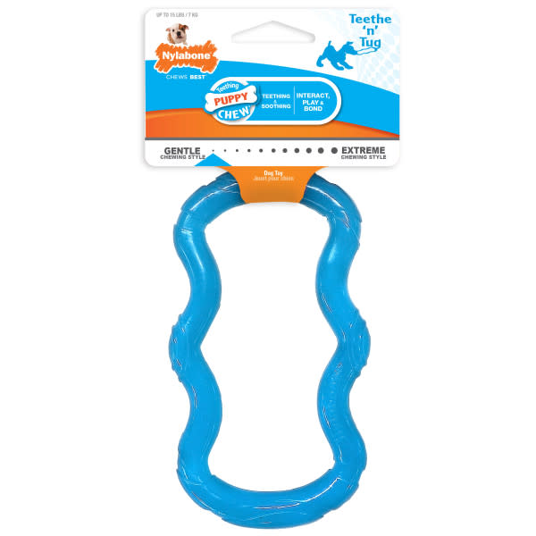 Nylabone Puppy Tug Translucent Blue