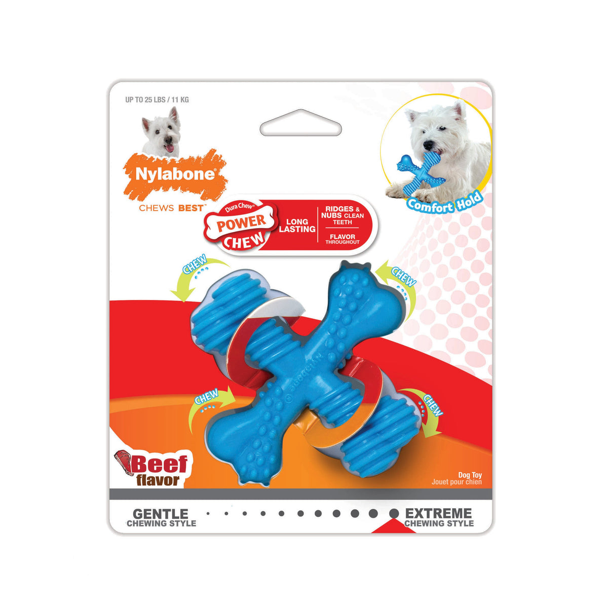 Nylabone Dura Chew X Bone Beef Flavor Small