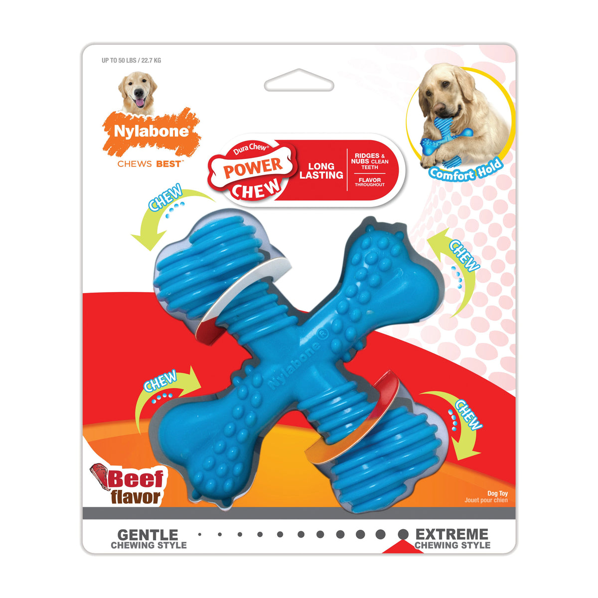 Nylabone Dura Chew X Bone Beef Flavor Large
