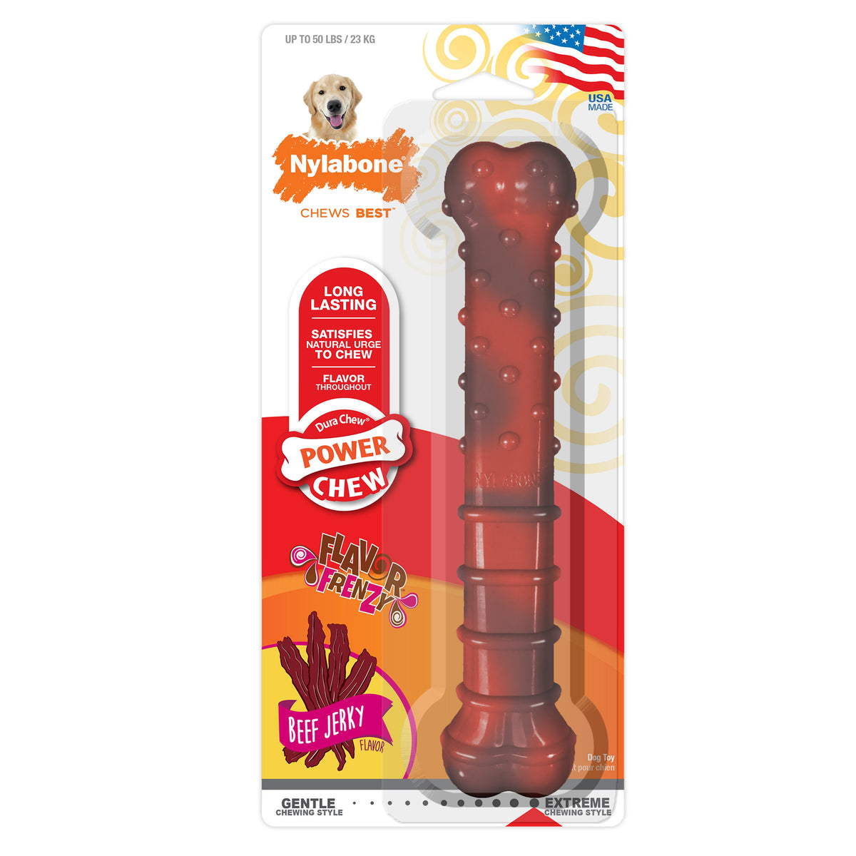 Nylabone Power Chew Textured Beef Jerky Flavor Giant