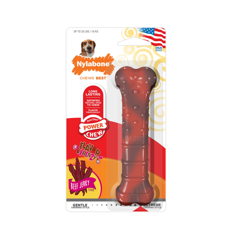 Nylabone Power Chew Textured Beef Jerky Flavor Wolf