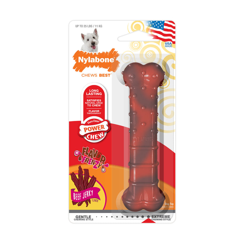 Nylabone Power Chew Textured Beef Jerky Flavor Regular