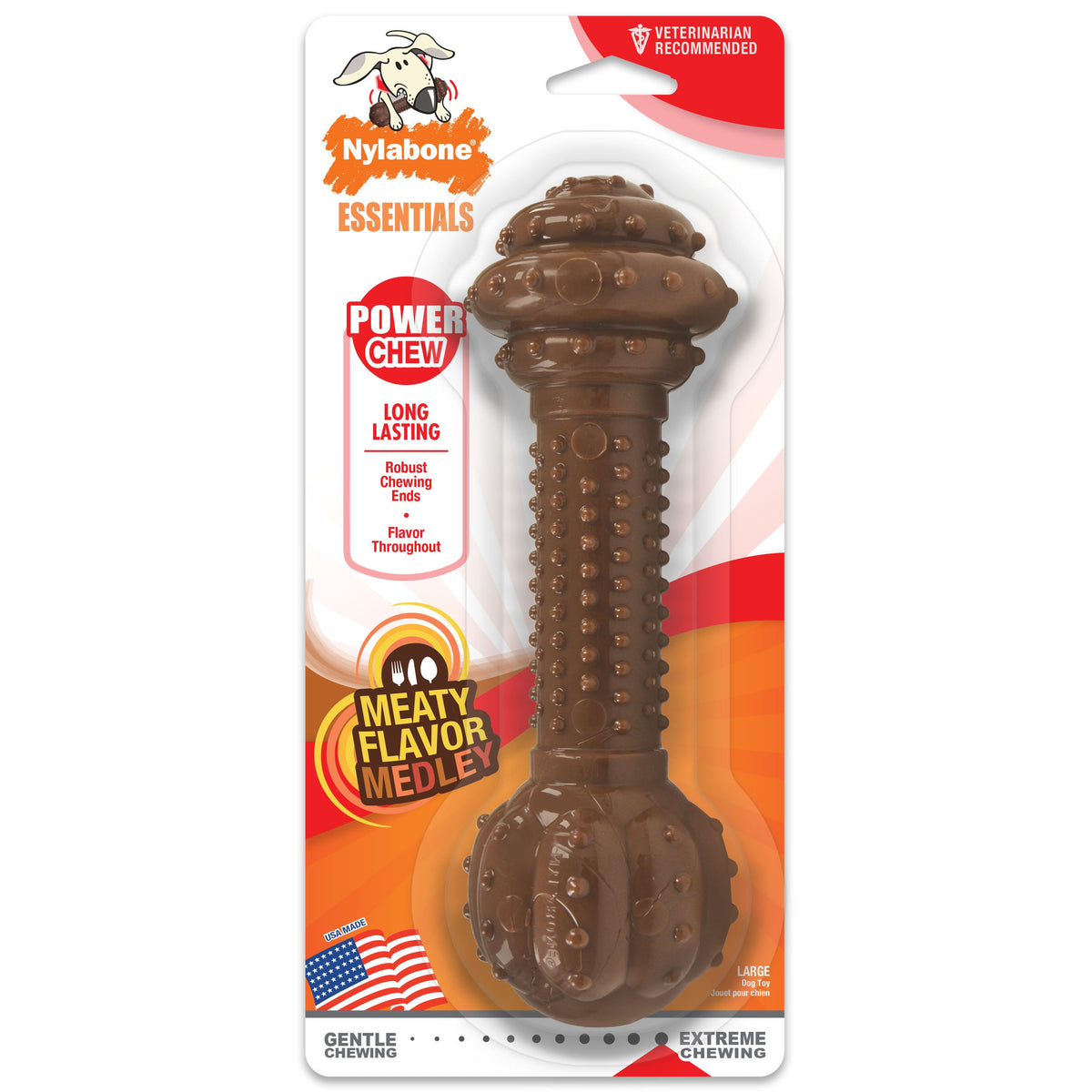 Nylabone Essentials Power Chew Barbell Large