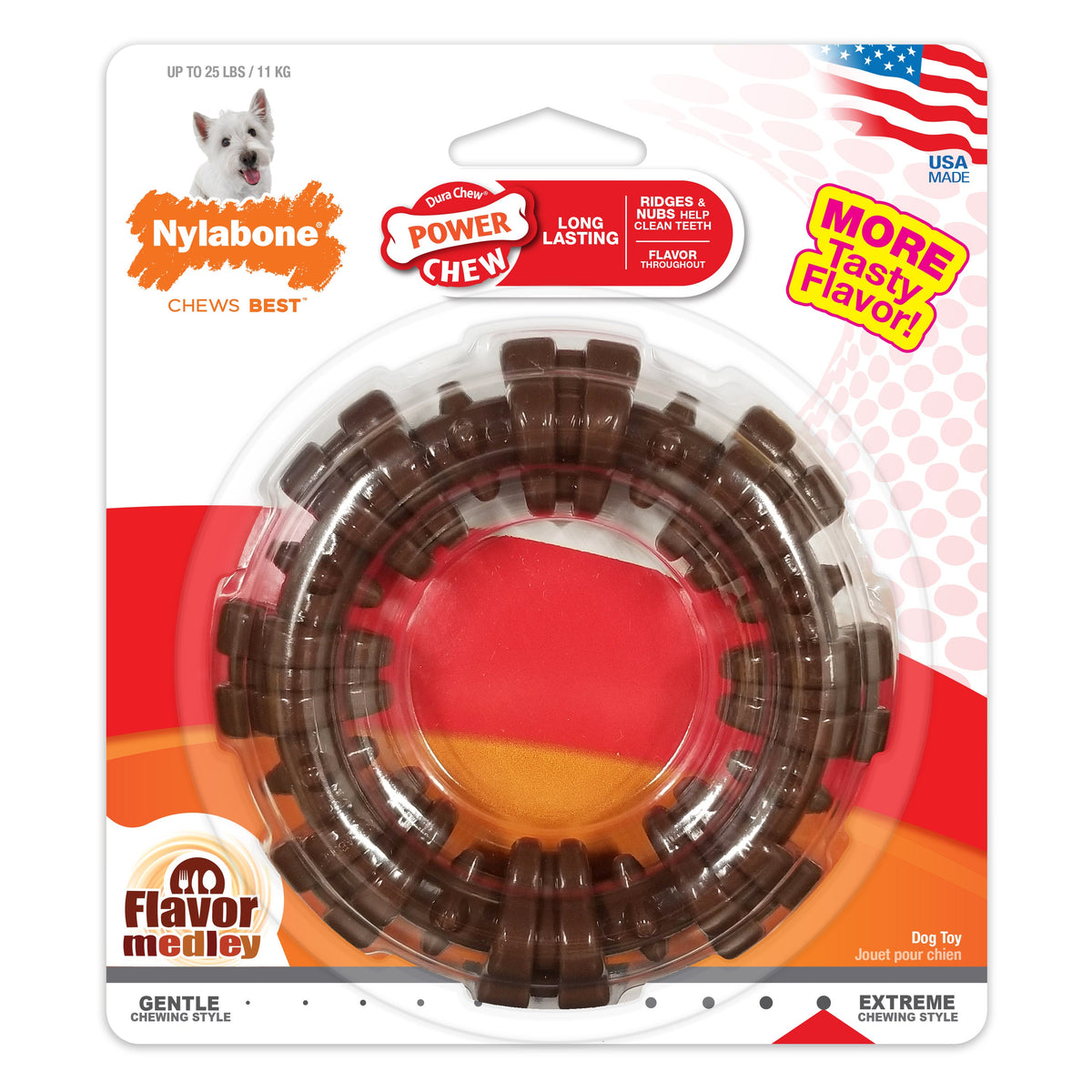 Nylabone Dura Chew Textured Ring Flavor Medley Regular