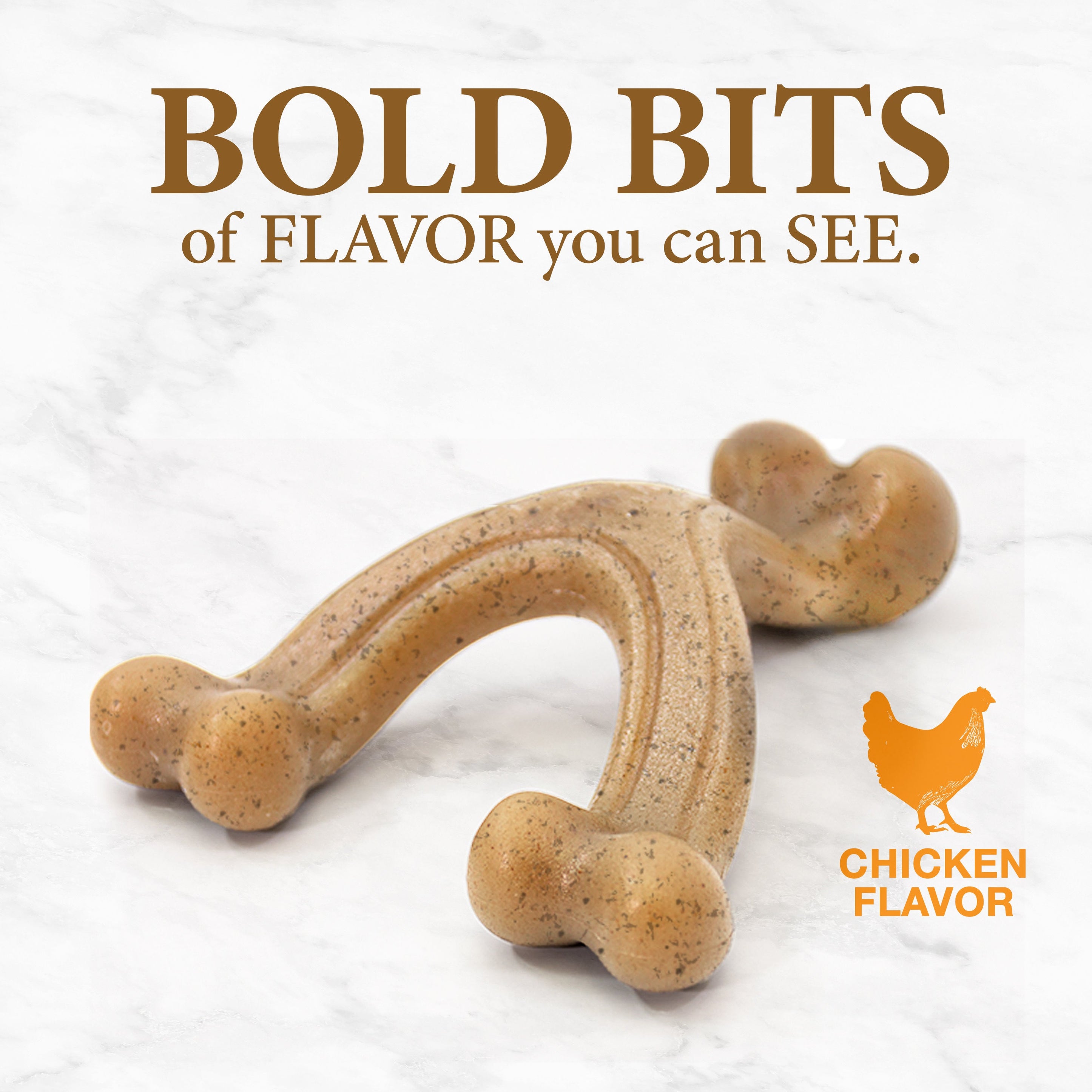 Nylabone Gourmet Style Strong Chew Wishbone Dog Chew Toy Chicken, 1ea/SMall/Regular  Up To 25 Ibs. 1 ct