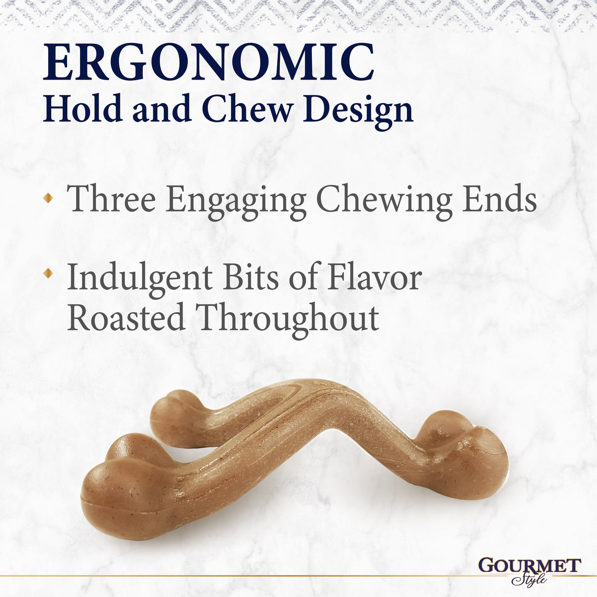 Nylabone Gourmet Style Strong Wishbone Dog Chew Toy Chicken 1ea/Large/Giant - Up To 50 lb