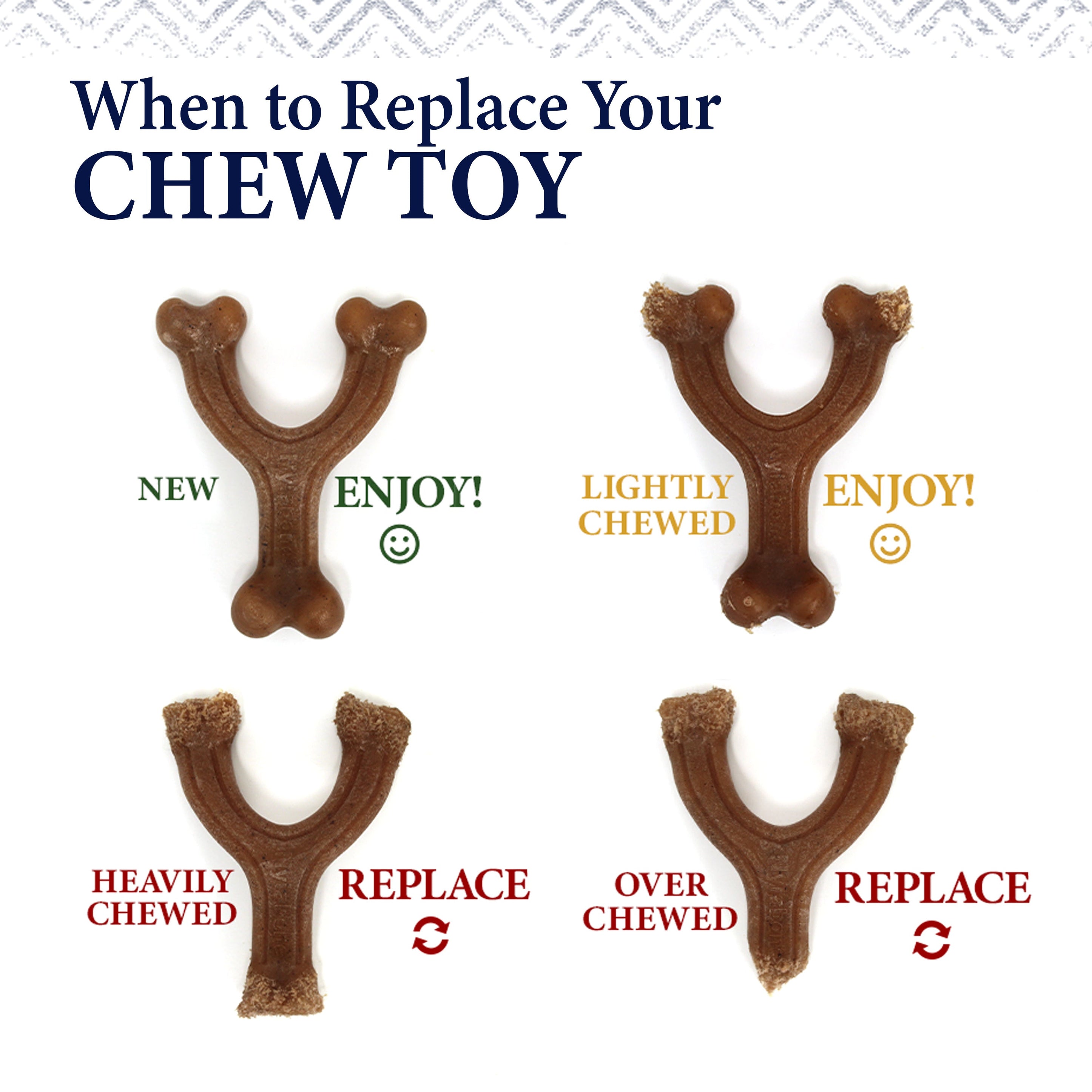 Nylabone Gourmet Style Strong Chew Wishbone Dog Chew Toy Bacon, 1ea/Large/Giant  Up To 50 Lbs. 1 ct
